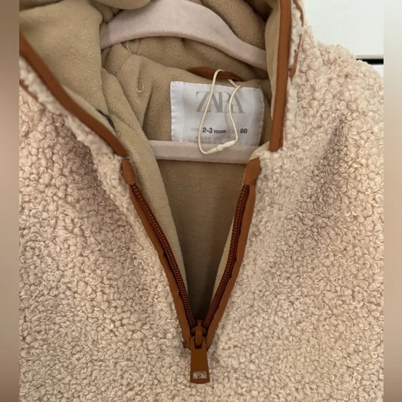 NWOT ZARA 2-3T quarter-zip fleece sweatshirt - Picture 2 of 6
